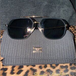Dolce & Gabbana Black and Gold Sunglasses